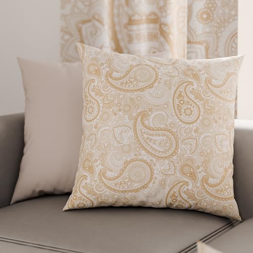 PETTI Artigiani Italiani - Par de Fundas de Almohada 50x50 cm, Pareja de Funda de Cojín Paisley...