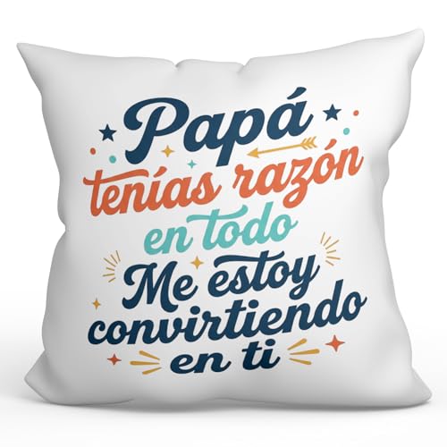 MUGFFINS Coj&iacute;n con Relleno Regalo Padre Divertidos | coj&iacute;n Papa Frase ten&iacute;as raz&oacute;n Me Estoy...