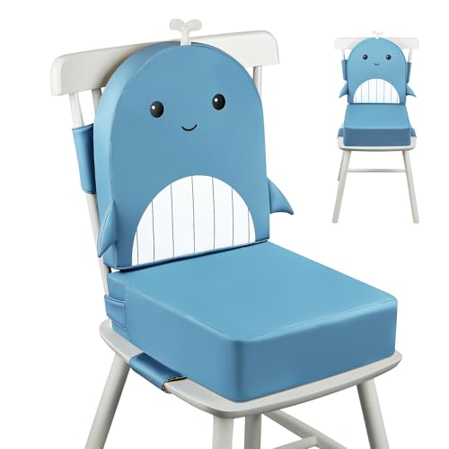 wooshwa Silla Elevadora para Ni&ntilde;os para la Mesa, 10cm PU Impermeable Coj&iacute;n Con Respaldo y...