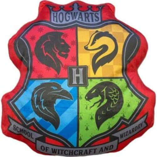 Aymax COJIN Escudo Cuatro Casas DE Hogwarts Harry Potter 33 x 31 cm Rojo Tacto T