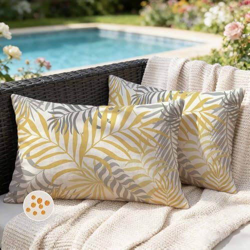 Jayusaror Fundas de Coj&iacute;n para Exterior Impermeables Decorativas Sof&aacute; Fundas 30x50 cm para Jard&iacute;n...