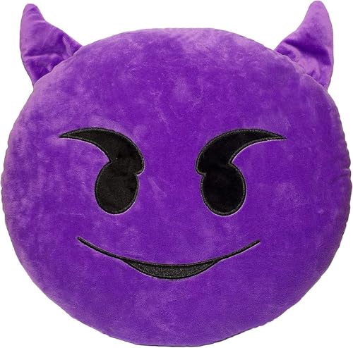 Vnnigmn - Coj&iacute;n de peluche con emoticonos decorativos para cumplea&ntilde;os, regalo para la casa,...