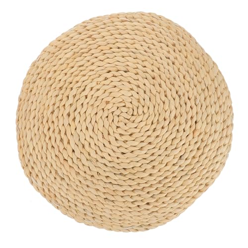VALICLUD Coj&iacute;n Redondo de Tatami 30x30 Cm de Paja Trenzada Natural, Almohada de Suelo para...