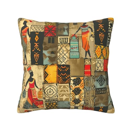 Fundas de coj&iacute;n coloridas para mujeres africanas, 50 x 50 cm, funda de almohada &eacute;tnica egipcia...