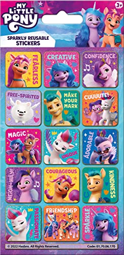 My Little Pony Sparkly Subtítulos Adhesivos | Producto oficial | Reutilizables en superficies no...