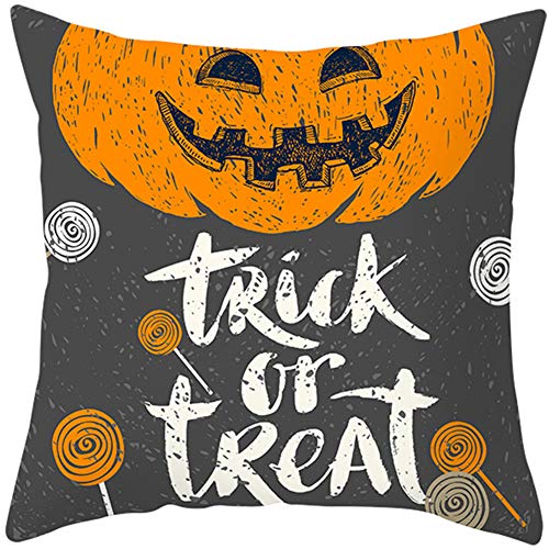 Gofeibao Fundas Cojines Fundas de Cojines Halloween Almohada Casos Fundas de cojín Manta Pesadilla...
