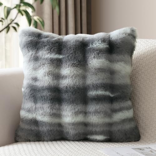 JOTOM Juego de 1 Funda de Coj&iacute;n de Felpa Suave 40 x 40 cm Funda de Almohada de Pelo Sint&eacute;tico...