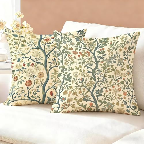 Fundas Cojines 35x35 Verde Salvia Juego de 2, Funda Cojin Terciopelo, C&oacute;modo Transpirables,...