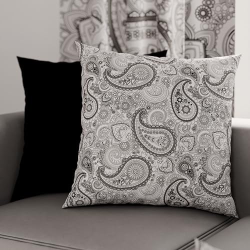 PETTI Artigiani Italiani - Par de Fundas de Almohada 40x40 cm, Pareja de Funda de Cojín Paisley...