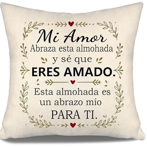 Mi Amor Abraza Esta Almohada y s&eacute; Que te Amo Esta Almohada es un Abrazo m&iacute;o para ti Funda de...