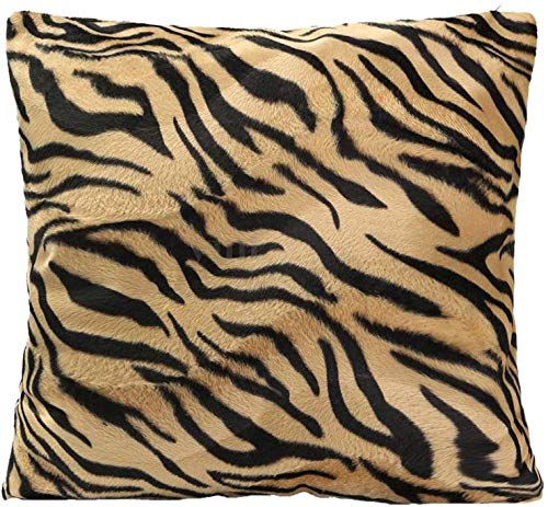 Inzopo Funda de almohada con estampado de animales de 45 x 45 cm, diseño de cebra de leopardo,...