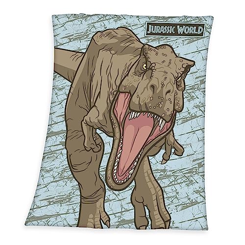 Herding Couverture Polaire Jurassic World, 130 x 170 cm, 100% Polyester, Polaire