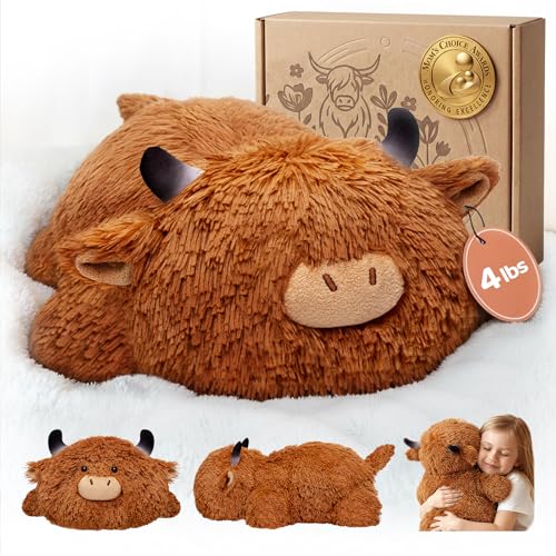 Mewaii Peluche Ansiedad Almohada de Peluche de Vaca de Monta&ntilde;as 58CM 4.0 Lbs Abrazando Juguetes de...