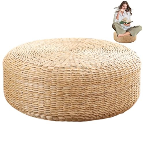Tatami - Coj&iacute;n de Suelo Tejido Natural de 16 Pulgadas para Sentarse con Buda, Meditaci&oacute;n en Sala...