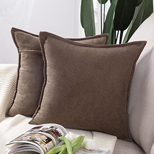 Madizz Juego de 2 Suave Felpilla Decorativo Funda de coj&iacute;ns Lujo Estilo Fundas de Almohada para el...