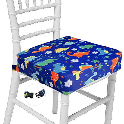 cojín cuadrado para silla infantil ajustable y lavable con correas Asiento elevador para silla infantil espacio: 10 cm Manyao 