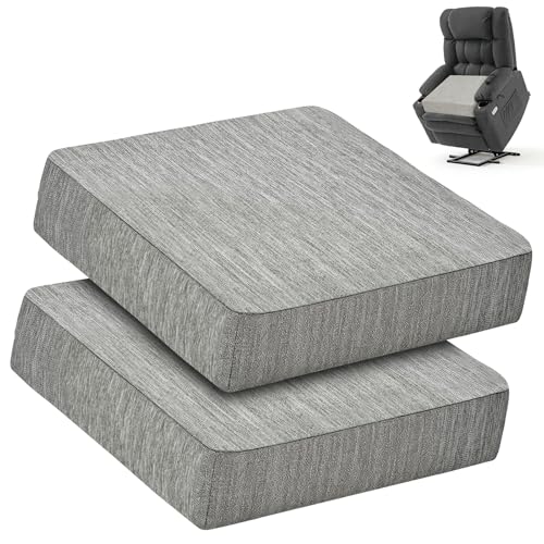 LIROPAU Juego de 2 cojines de asiento para silla, cojines de espuma viscoel&aacute;stica de doble capa,...