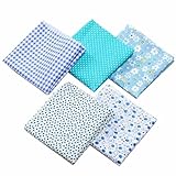 tuwiwol 5 pack/lote DIY retales de algodón patrón vívido para proyectos de artesanía DIY...