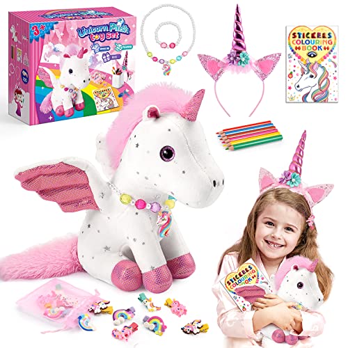 Qukir Unicornio Regalo Ni&ntilde;a 3-12 A&ntilde;os,Peluche Juguetes Ni&ntilde;os 3 4 5 6 7 A&ntilde;os Regalos Cumplea&ntilde;os...