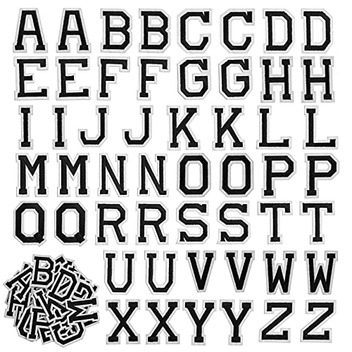 Yolev 52 Piezas Parches de Letras para Planchar A-Z Parche de Bordado de Letras Reparaci&oacute;n de...