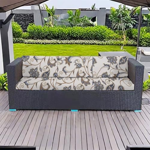 DOTBUY-SHOP Funda Asiento Sofá Exterior, Fundas de Cojín Impresión para Asiento de Sofá 1/2/3...