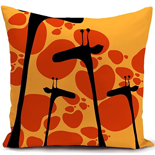 HUASHUZI Fundas Cojines 40 x 40 cm Jirafa etnicos africanos Telas Africana Accesorios Cojines Sofa...