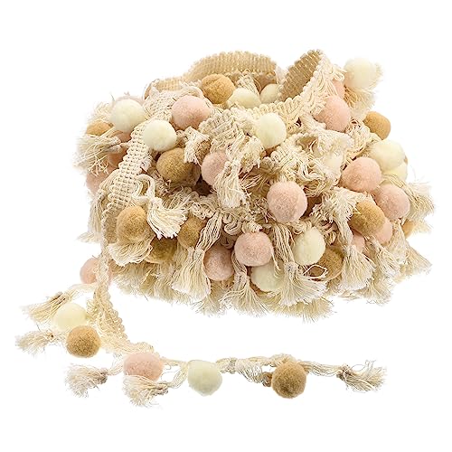 QUARKZMAN Franja de Borlas de Pom Pom de 2 Yardas, Cinta de Costura para Manualidades DIY, Accesorio...