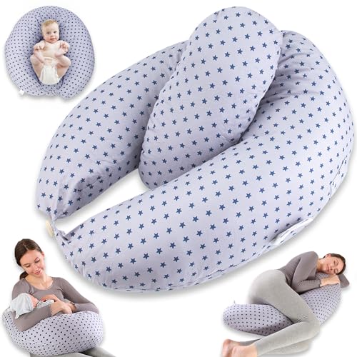 Chilling Home Almohada Embarazada 2 en 1 XXL,Cojin Lactancia Bebe para Dormir, Almohada de Embarazo...