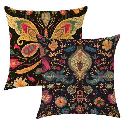 Funda Almohada 40x40 Cojines Vistoso Funda Cojin Marruecos 40x40 cm con Cremallera Invisible, Lino...