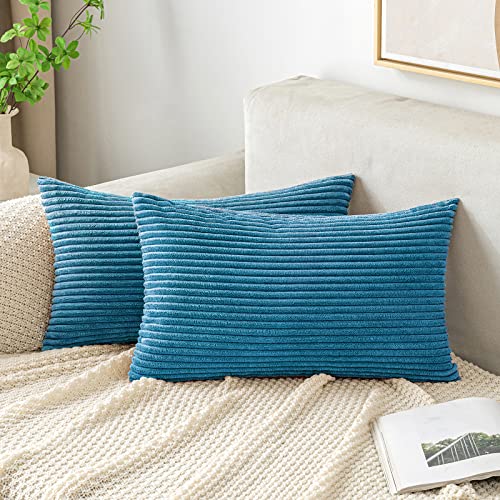 EMEMA Funda Cojines 30x50 cm para Sof&aacute; Funda de Almohada de Corduroy S&uacute;per Suave Cojin de Pana a...