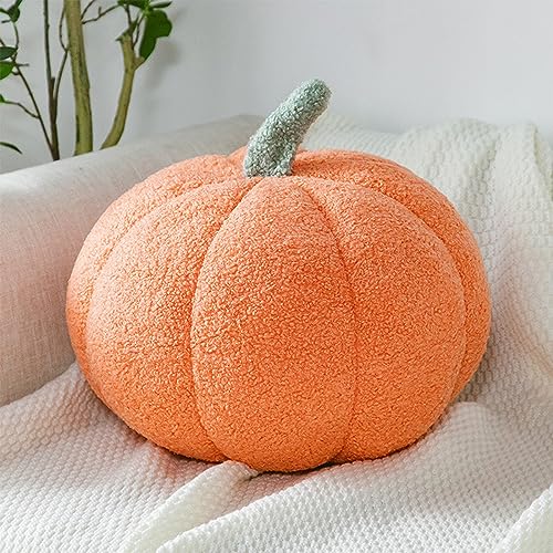 Coj&iacute;n decorativo de calabaza, coj&iacute;n de calabaza de felpa, decoraci&oacute;n de oto&ntilde;o, naranja,...