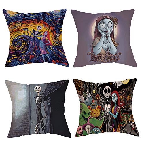 VFY Fundas de Almohada Nightmare de 4 Piezas - Juego de Fundas de Almohada Pesadilla Antes de...