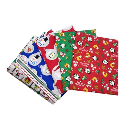 DIYEAH 6 Piezas 1 De Algodón De De Navidad Tela De Bricolaje Multiusos Tela De Patchwork De Navidad...