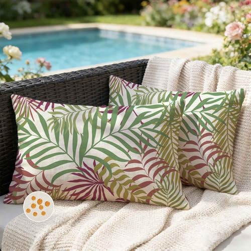 Jayusaror Fundas de Coj&iacute;n para Exterior Impermeables Decorativas Sof&aacute; Fundas 30x50 cm para Jard&iacute;n...