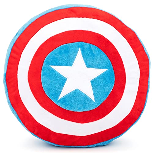 Jay Franco Marvel Avengers Escudo de Capitán América Almohada Decorativa para Niños Cojín de...