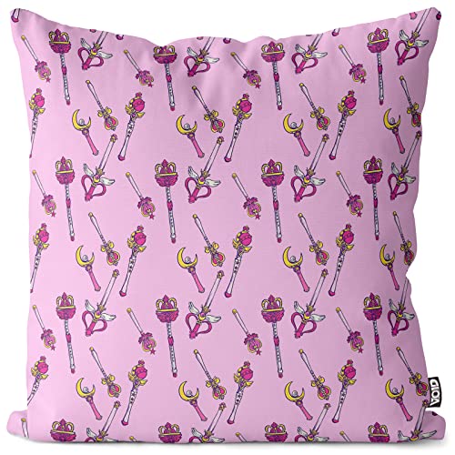 VOID Sailor Style Coj&iacute;n con Dibujo Funda de coj&iacute;n Funda para Outdoor Indoor Luna Anime Moon,...