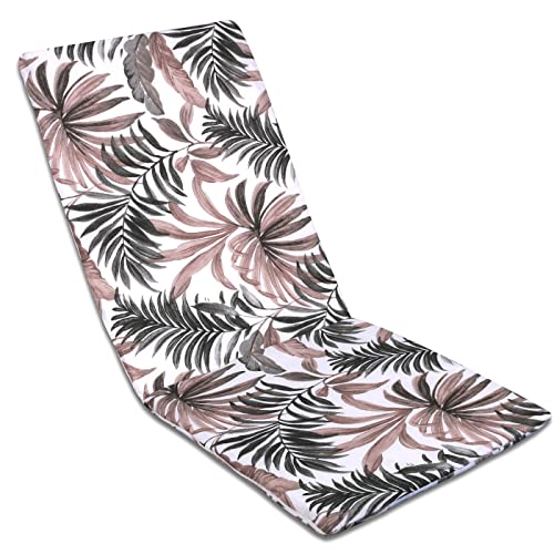 MERCURY TEXTIL- Cojín para Tumbona Estampado o Liso de Exterior o Interior, Cómodo, Lavable y...