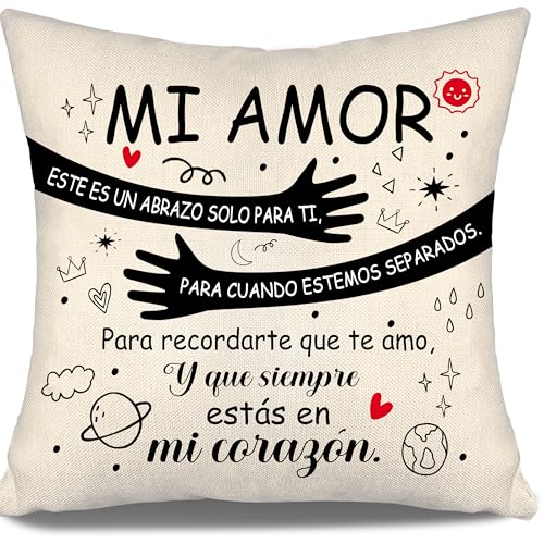 Aosumin Mi Amor Este es un Abrazo Solo para ti para Cuando estemos Separados Fundas de Coj&iacute;n para...