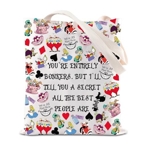 FOTAP Bolsa de hombro inspirada en Alicia Wonderland Merch Magic Kingdom, regalo para fan&aacute;ticos de...