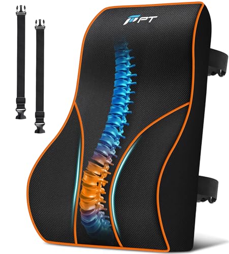 POOTACK Coj&iacute;n de Soporte Ergon&oacute;mico con Memory Foam - Soporte Lumbar Ajustable para Silla de...