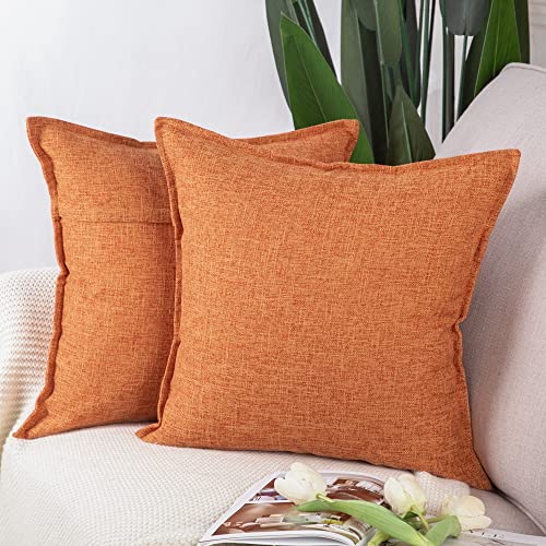 Madizz Juego de 2 Suave Lino Poli&eacute;ster Decorativo Funda de coj&iacute;ns Lujo Estilo Fundas de Almohada...