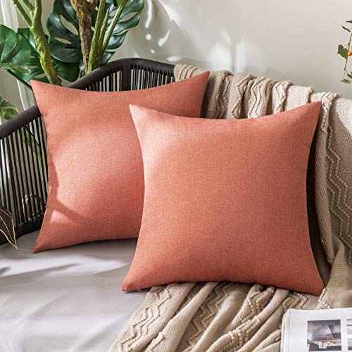 MIULEE Funda Cojines Exterior Impermeable de Lino Fundas de Almohadas Suave de Sof&aacute; Almohadas...