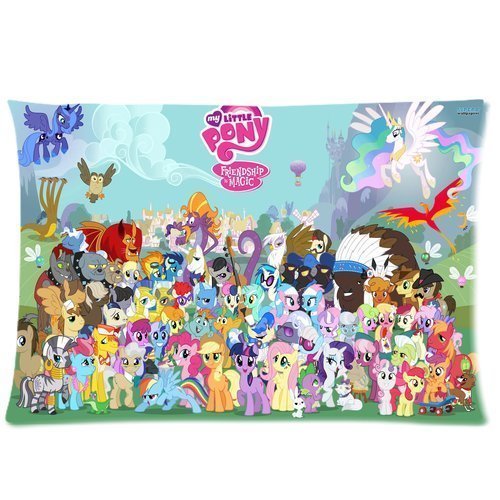 Lijia--Cartoon My Little Pony Custom Rectangle Pillow Cases Friendship is Magic Children/kids...