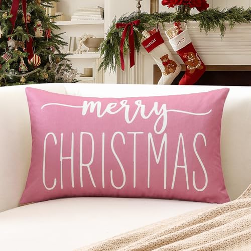 Artscope Juego de 1 Merry Christmas Fundas de Cojines Navide&ntilde;o Funda de Almohada Navide&ntilde;as para...