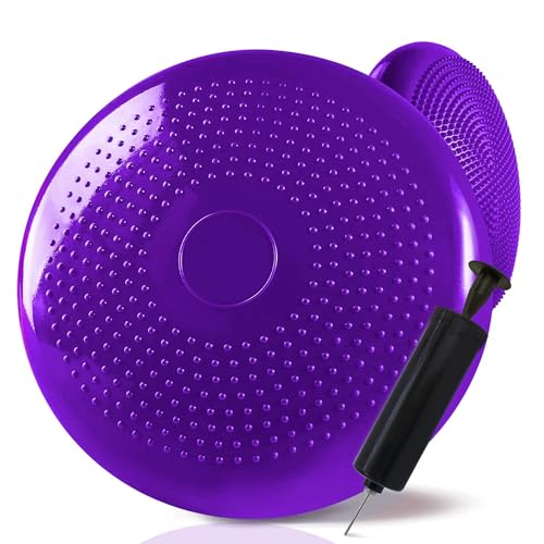OcioDual Cojin Equilibrio Violeta, Wobble Cushion, Cojin de Equilibrio, Coj&iacute;n Oscilante para...