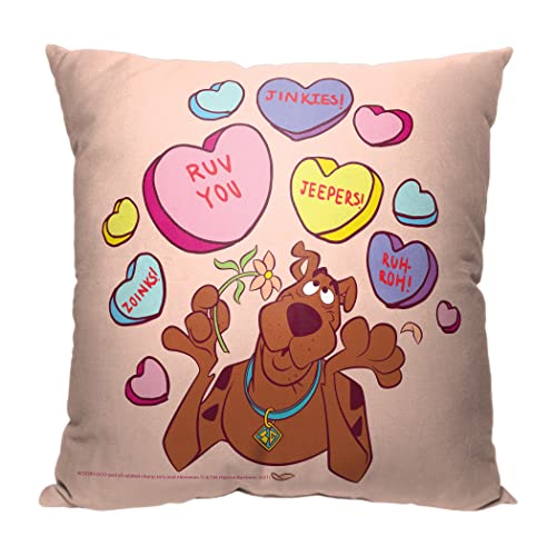 Northwest Warner Bros. Scooby-Doo - Almohada (45,7 x 45,7 cm), diseño de corazones