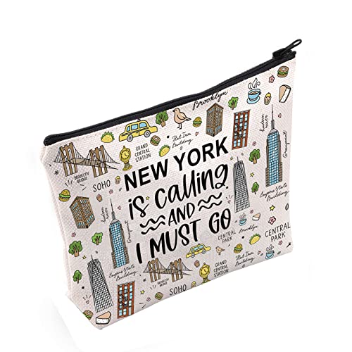 POFULL NYC Gift New York is Calling and I Must Go Bolsa de Viaje Regalo de Viaje de Nueva York,...