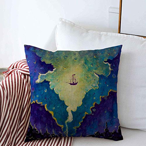 Fundas De Coj&iacute;n Barco Pirata Negro Antiguo Peter Pan Dibujo Espacial Ciudad del Mundo C&oacute;mics...