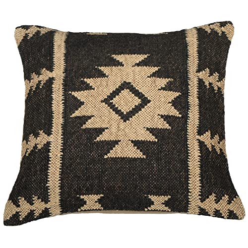 Vintage Kilim funda de almohada, tejida a mano, yute coj&iacute;n, Kelim almohadas decorativas, 18 x 18...