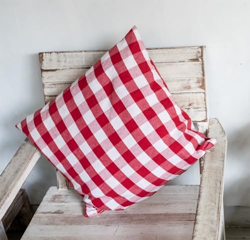 texpot Vichy Bayernkaro - Funda de cojín (40 x 40 cm, 20 mm), diseño de cuadros, color rojo y...